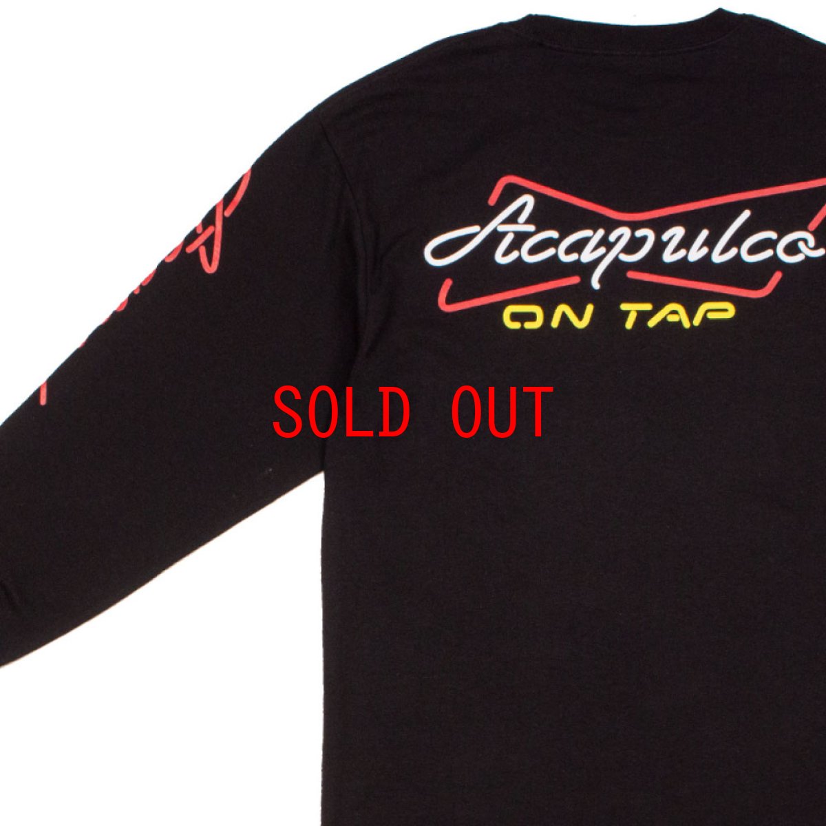 画像4: Buy Back Retro L/S Neon embroidery Tee ロングスリーブ ロンT 長袖 Tシャツ 刺繍 Black (4)