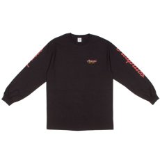 画像2: Buy Back Retro L/S Neon embroidery Tee ロングスリーブ ロンT 長袖 Tシャツ 刺繍 Black (2)