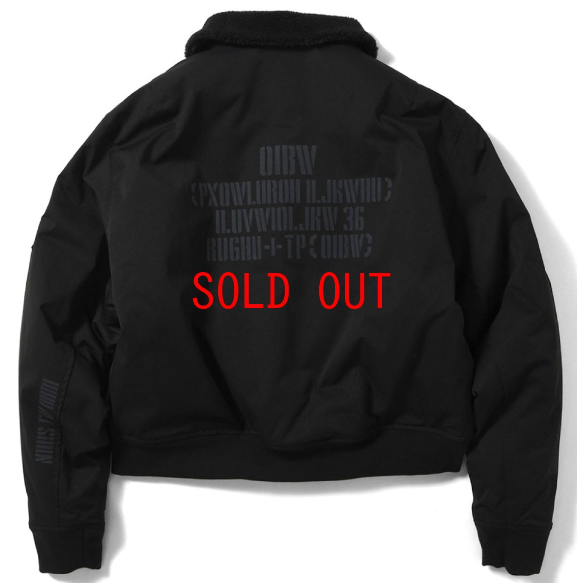 画像2: Military Code Flight Bomber Jacket ミリタリー フライト ボンバー ジャケット Black (2)