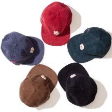 画像17: Daisy Corduroy 6 Panel Cap コーデュロイ 刺繍 キャップ 帽子 Navy Brown Burgundy Green (17)