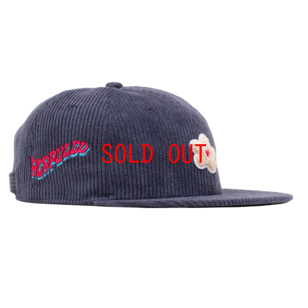 画像6: Daisy Corduroy 6 Panel Cap コーデュロイ 刺繍 キャップ 帽子 Navy Brown Burgundy Green (6)