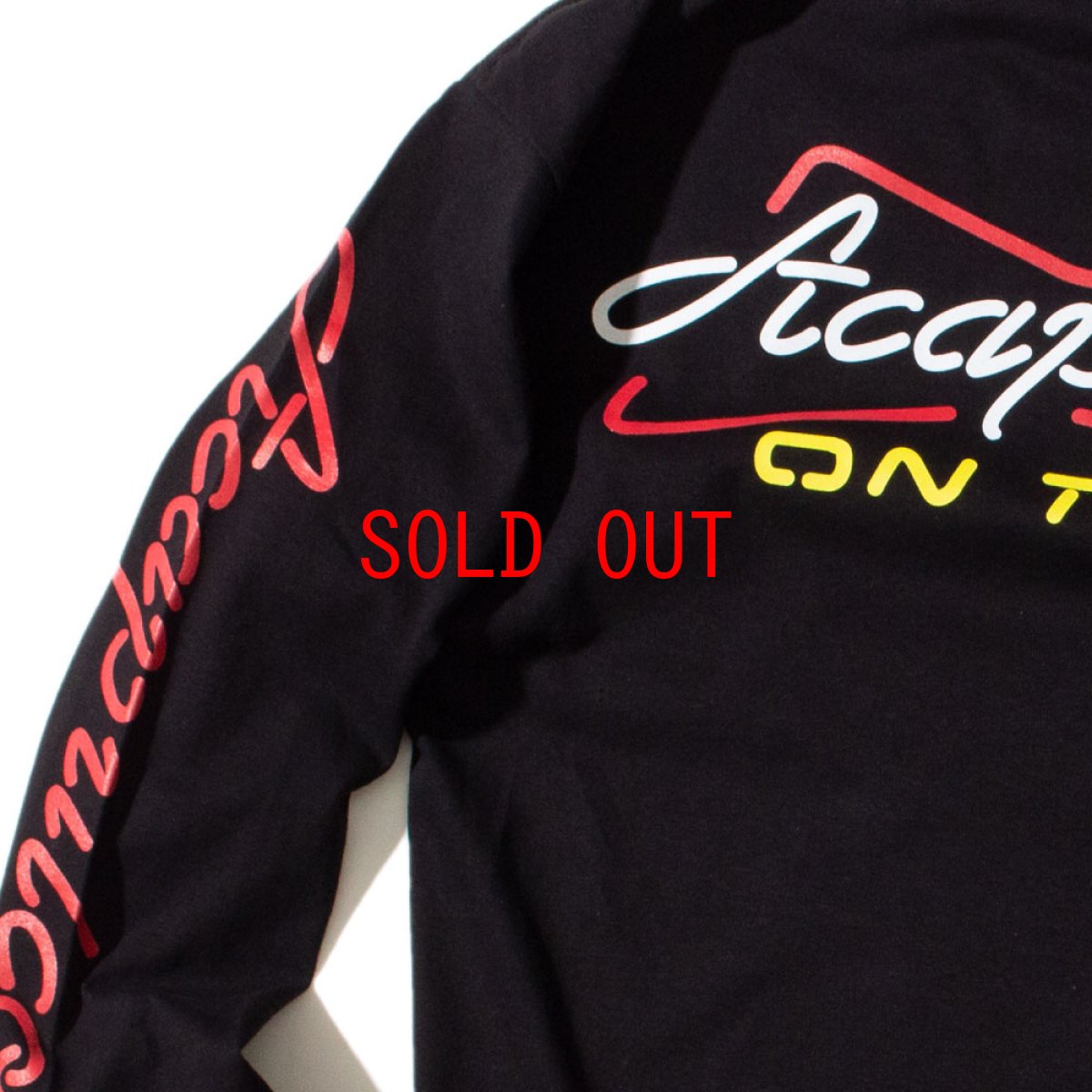 画像7: Buy Back Retro L/S Neon embroidery Tee ロングスリーブ ロンT 長袖 Tシャツ 刺繍 Black (7)