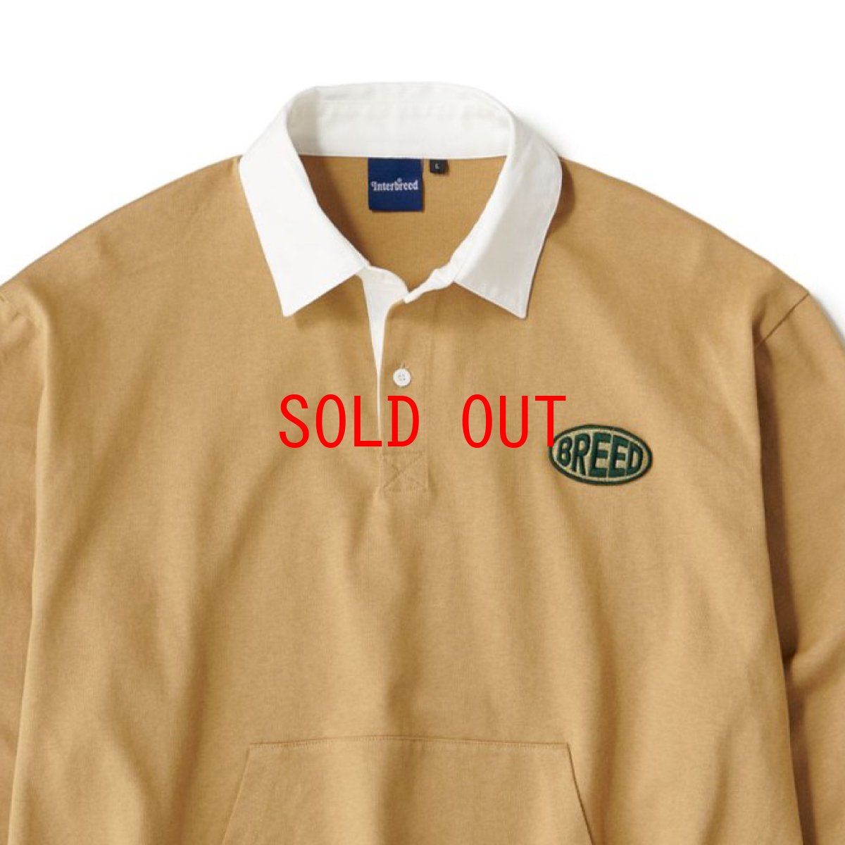 画像2: Shove It L/S Rugby Shirt 長袖 ラグビー シャツ カットソー ラガーシャツ ロゴ Tan Sand Beige (2)