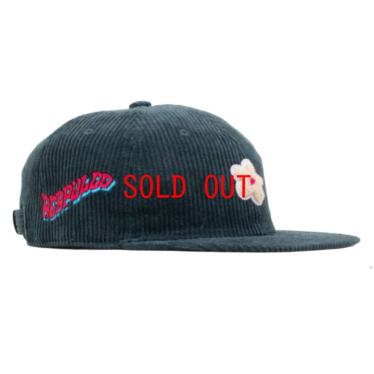 画像4: Daisy Corduroy 6 Panel Cap コーデュロイ 刺繍 キャップ 帽子 Navy Brown Burgundy Green (4)