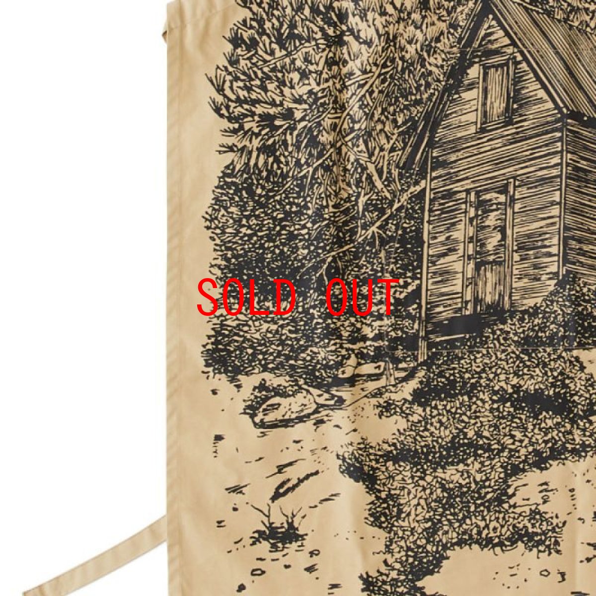 画像3: × FOS × Sb M.F. "CABIN-A" Twill Apron トリプル コラボ ツイル エプロン Heroin Skateboards 13oz Beige (3)