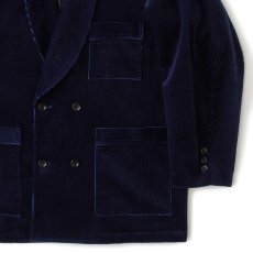 画像8: Classic Corduroy Relax Jacket リラックス コーデュロイ スモーキング ジャケット ショールカラー Navy (8)