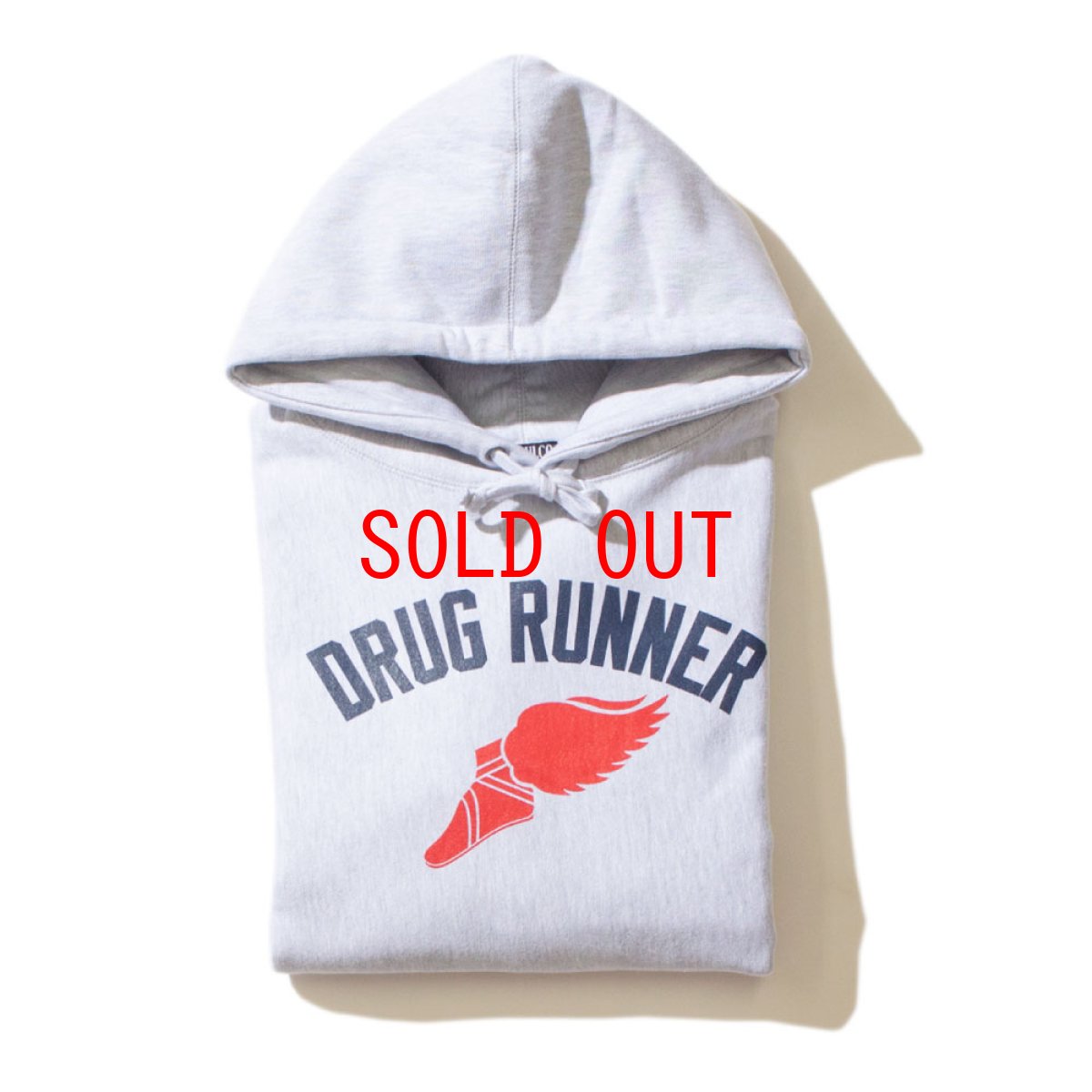 画像1: Drug Runner Pullover Sweat Shirt カレッジ プルオーバー スウェット フーディー パーカー Heather Gray (1)