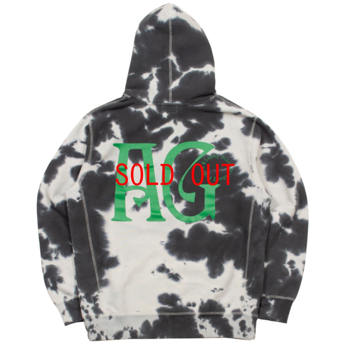 画像2: Revolution Tie-Dye Pullover Sweat Shirt タイダイ プルオーバー スウェット フーディー パーカー Black (2)