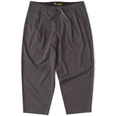 画像2: Gigacks Wide Pants ストライプ ワイド パンツ テーパード Gray (2)