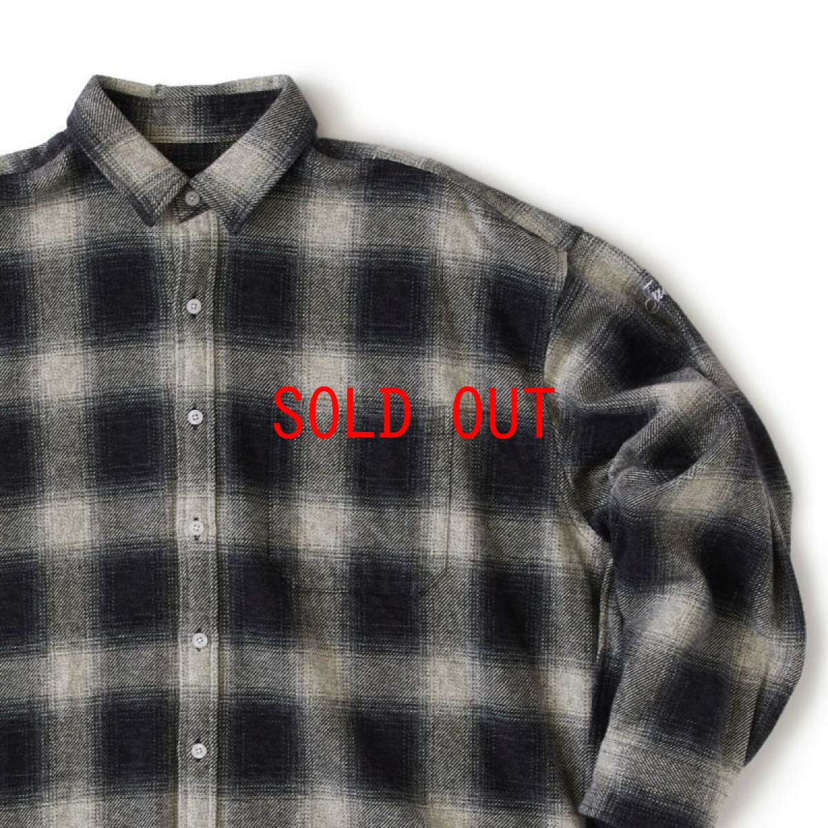 画像5: Bigshadow Flannel Check Shirt オンブレ チェック ネル ヘビー コットン フランネル Black (5)