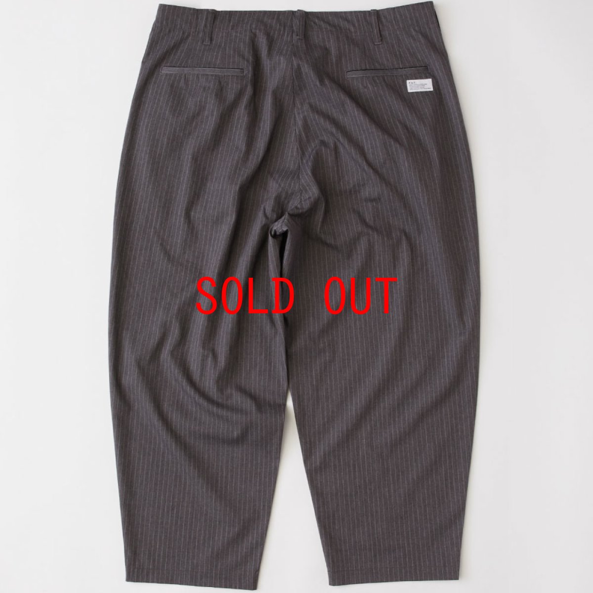 画像3: Gigacks Wide Pants ストライプ ワイド パンツ テーパード Gray (3)