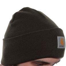画像17: Short Watch Hat Beanie Logo Patch Knit Cap ショート ビーニー ロゴ Black (17)