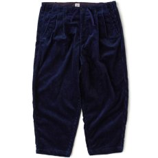 画像2: Classic Corduroy Wide Pants コーデュロイ ワイド パンツ ワイド テーパード Navy (2)