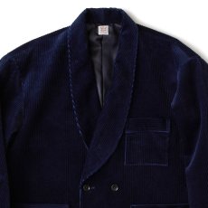 画像5: Classic Corduroy Relax Jacket リラックス コーデュロイ スモーキング ジャケット ショールカラー Navy (5)