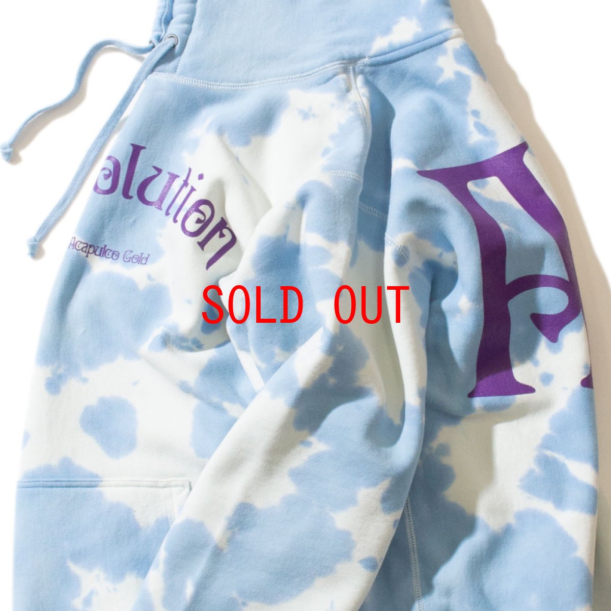 画像9: Revolution Tie-Dye Pullover Sweat Shirt タイダイ プルオーバー スウェット フーディー パーカー Blue (9)