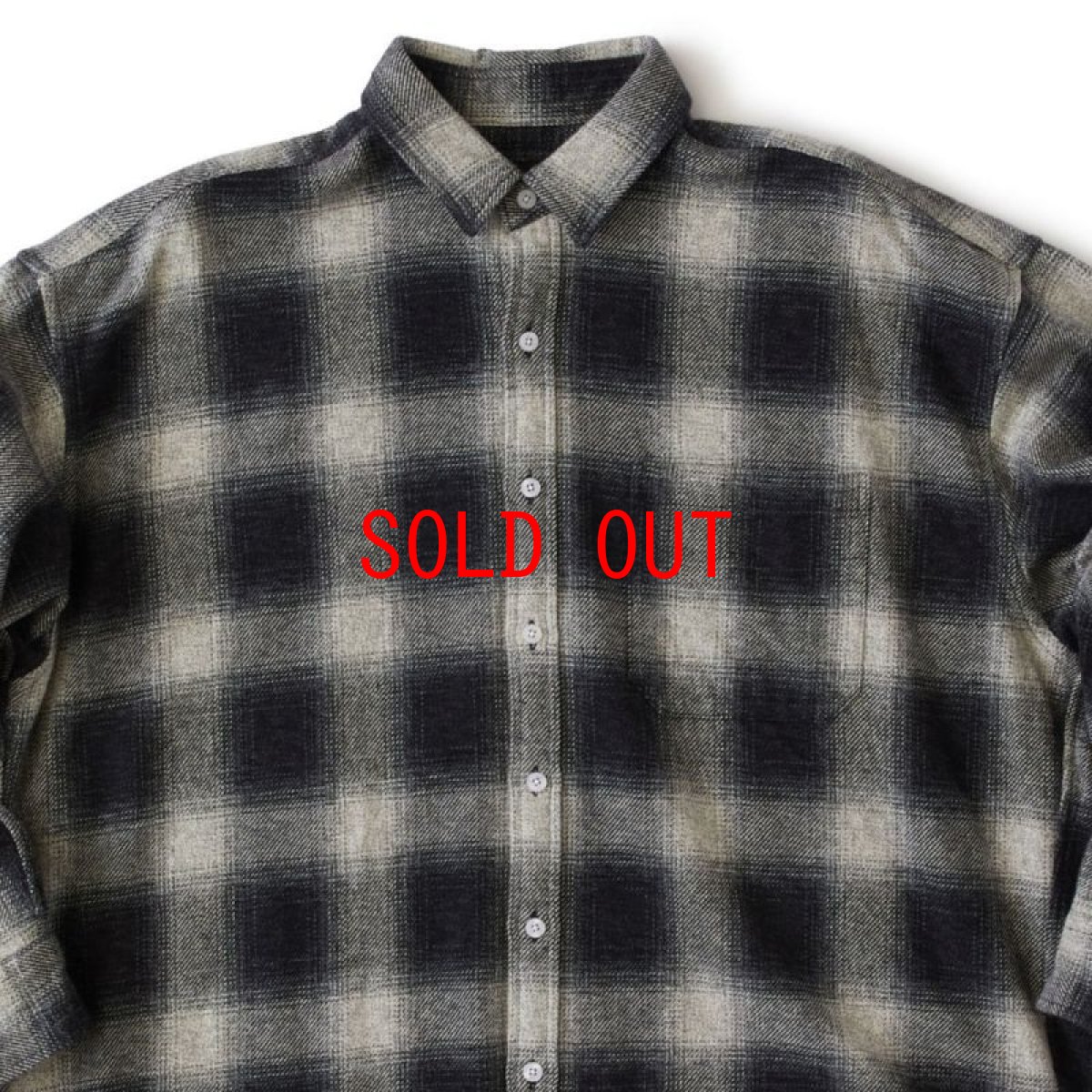 画像4: Bigshadow Flannel Check Shirt オンブレ チェック ネル ヘビー コットン フランネル Black (4)