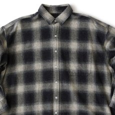 画像4: Bigshadow Flannel Check Shirt オンブレ チェック ネル ヘビー コットン フランネル Black (4)