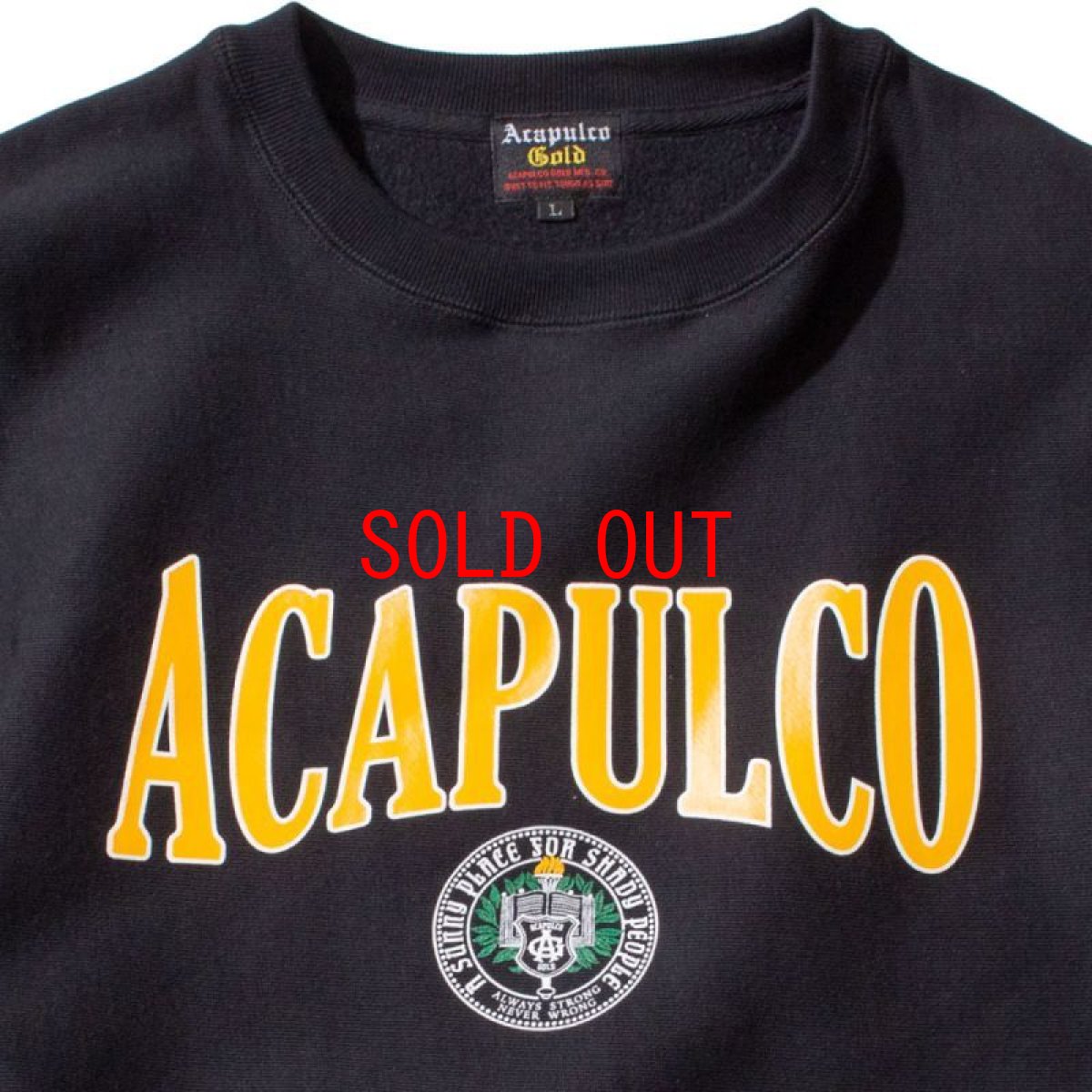 画像2: AG League Crewneck Sweat Shirt クルーネック スウェット カレッジ スウェット Black (2)