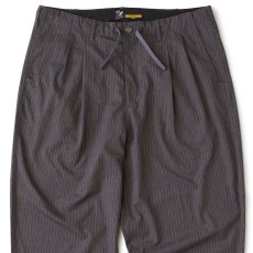 画像4: Gigacks Wide Pants ストライプ ワイド パンツ テーパード Gray (4)