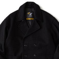 画像5: Pover P-Coat ウール メルトン Pコート ジャケット リラックス Black  (5)