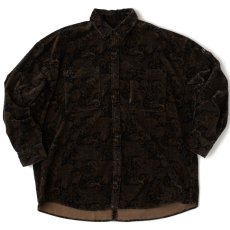 画像2: Walesley Paisley Corduroy Shirt ペイズリー 太畝 コーデュロイ シャツ 長袖 Black (2)