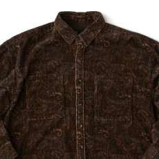 画像4: Walesley Paisley Corduroy Shirt ペイズリー 太畝 コーデュロイ シャツ 長袖 Brown (4)