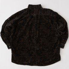 画像3: Walesley Paisley Corduroy Shirt ペイズリー 太畝 コーデュロイ シャツ 長袖 Black (3)