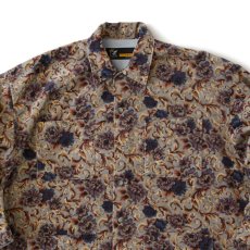 画像4: Gardener Flower Shirt Jacket ゴシック フラワー ライスコード シャツ ジャケット 長袖 Blue (4)