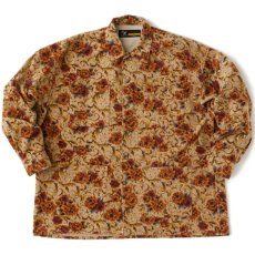 画像2: Gardener Flower Shirt Jacket ゴシック フラワー ライスコード シャツ ジャケット 長袖 Beige  (2)