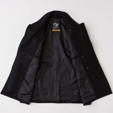 画像3: Pover P-Coat ウール メルトン Pコート ジャケット リラックス Black  (3)