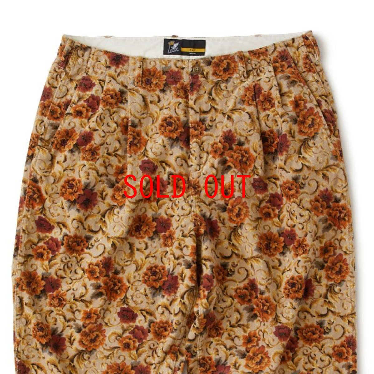 画像4: Gigarose Pants ゴシック フラワー ライスコード ワイド テーパード パンツ Beige (4)