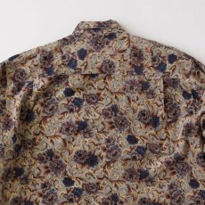画像5: Gardener Flower Shirt Jacket ゴシック フラワー ライスコード シャツ ジャケット 長袖 Blue (5)