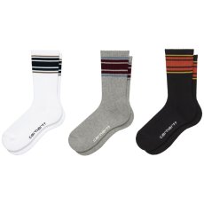 画像1: Mesa Socks メサ ソックス 靴下 ストライプ ライン デザイン White ホワイト Heather Grey グレー Black ブラック (1)