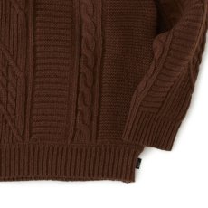 画像5: Gigandhi Fisherman Knit Sweater フィッシャーマン ニット Brown (5)