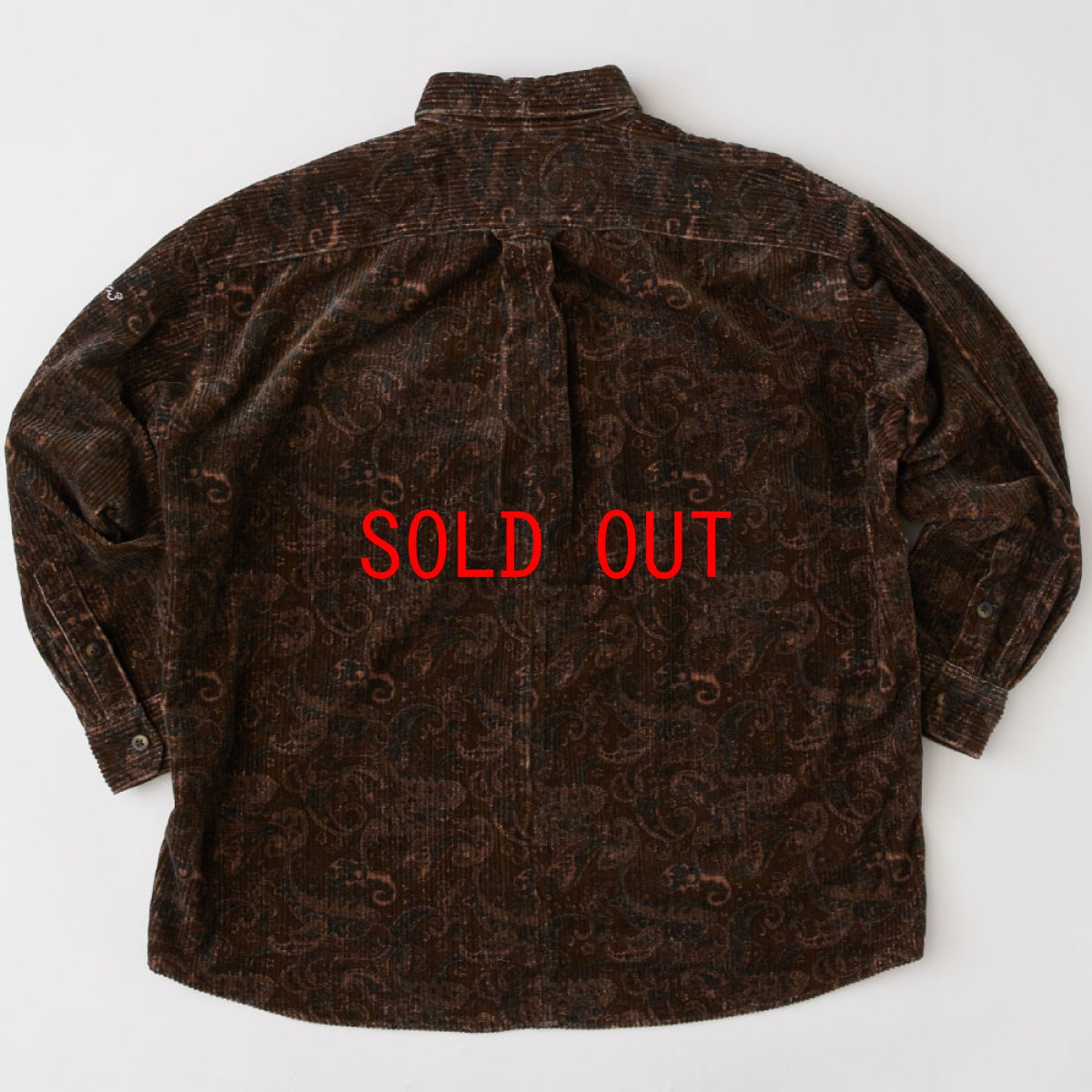 画像3: Walesley Paisley Corduroy Shirt ペイズリー 太畝 コーデュロイ シャツ 長袖 Brown (3)