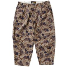 画像2: Gigarose Pants ゴシック フラワー ライスコード ワイド テーパード パンツ Blue (2)