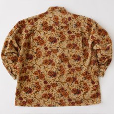 画像3: Gardener Flower Shirt Jacket ゴシック フラワー ライスコード シャツ ジャケット 長袖 Beige  (3)