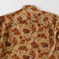 画像5: Gardener Flower Shirt Jacket ゴシック フラワー ライスコード シャツ ジャケット 長袖 Beige  (5)