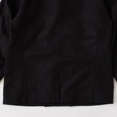 画像7: Pover P-Coat ウール メルトン Pコート ジャケット リラックス Black  (7)