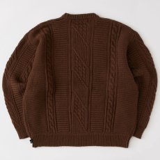 画像3: Gigandhi Fisherman Knit Sweater フィッシャーマン ニット Brown (3)