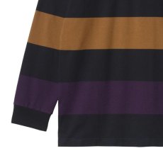 画像6: Hansen L/S Rugby Polo shirt ハンセン 長袖 ボーダー ラグビー ポロ シャツ Black Burgundy (6)