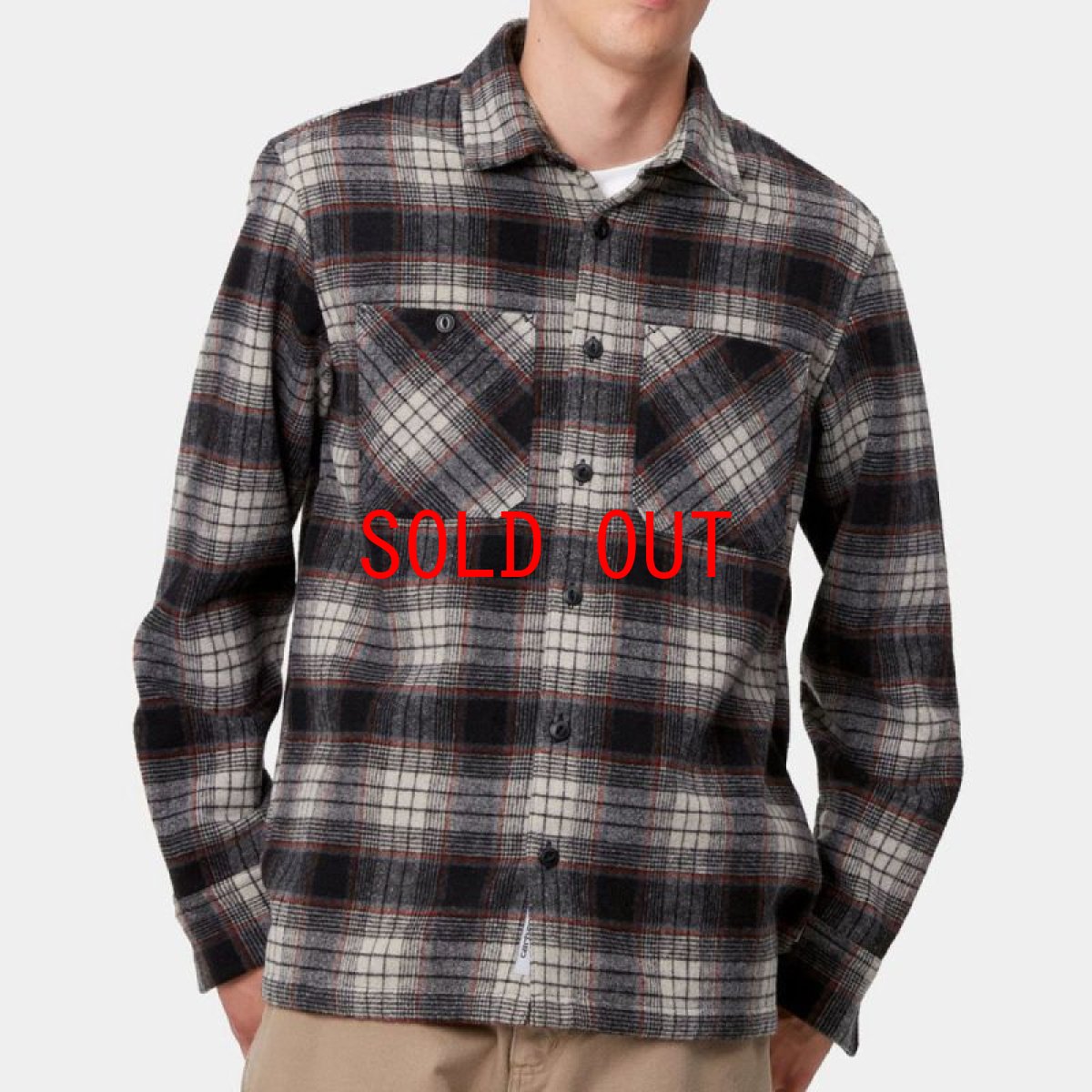 画像1: Hagen Check L/S Shirt Hammer ハーゲン 長袖 ウール チェック シャツ ロングスリーブ Hammer Gray (1)