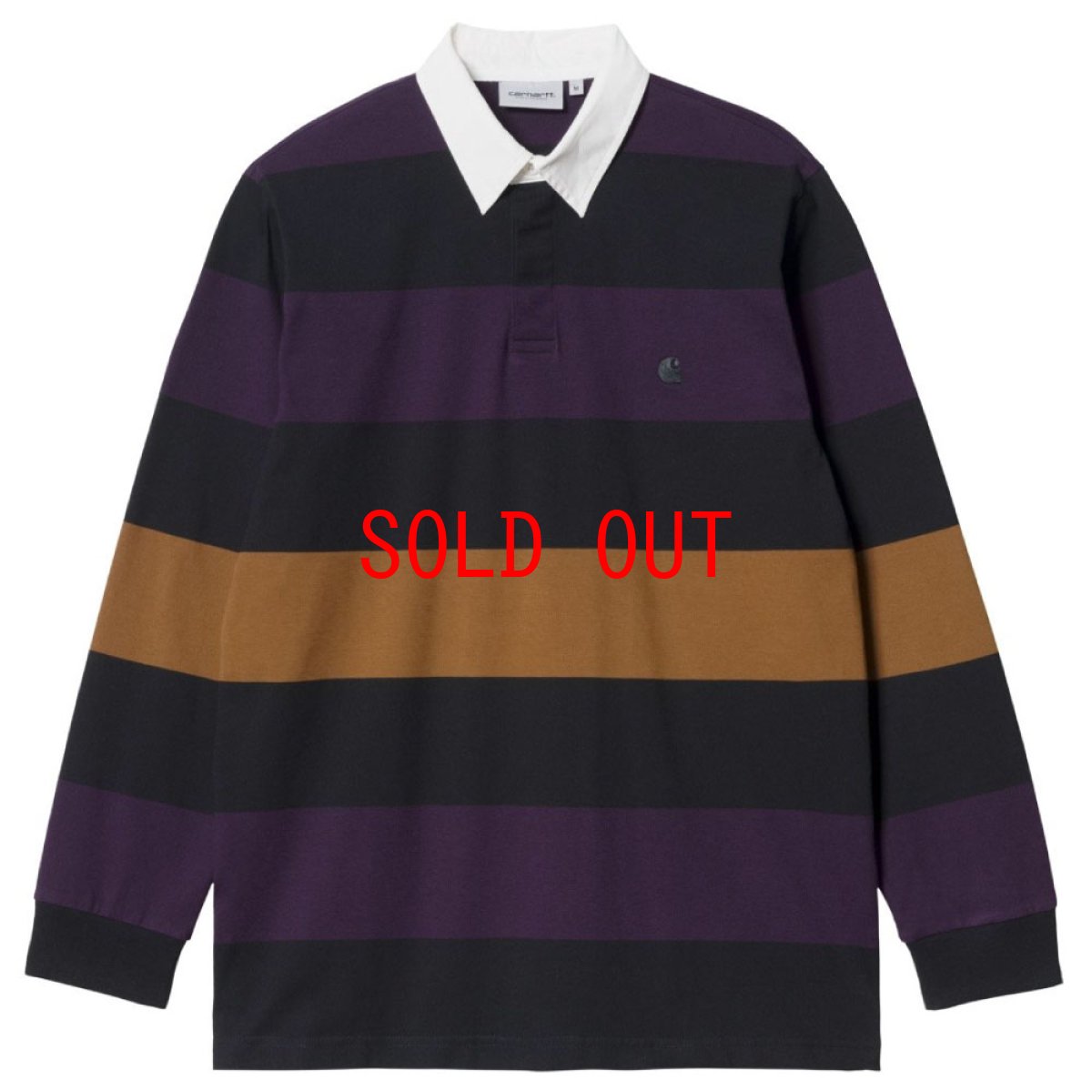 画像2: Hansen L/S Rugby Polo shirt ハンセン 長袖 ボーダー ラグビー ポロ シャツ Black Burgundy (2)