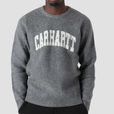 画像1: University Script Logo Sweater カレッジ ロゴ アーチ セーター Dark Grey Heather (1)