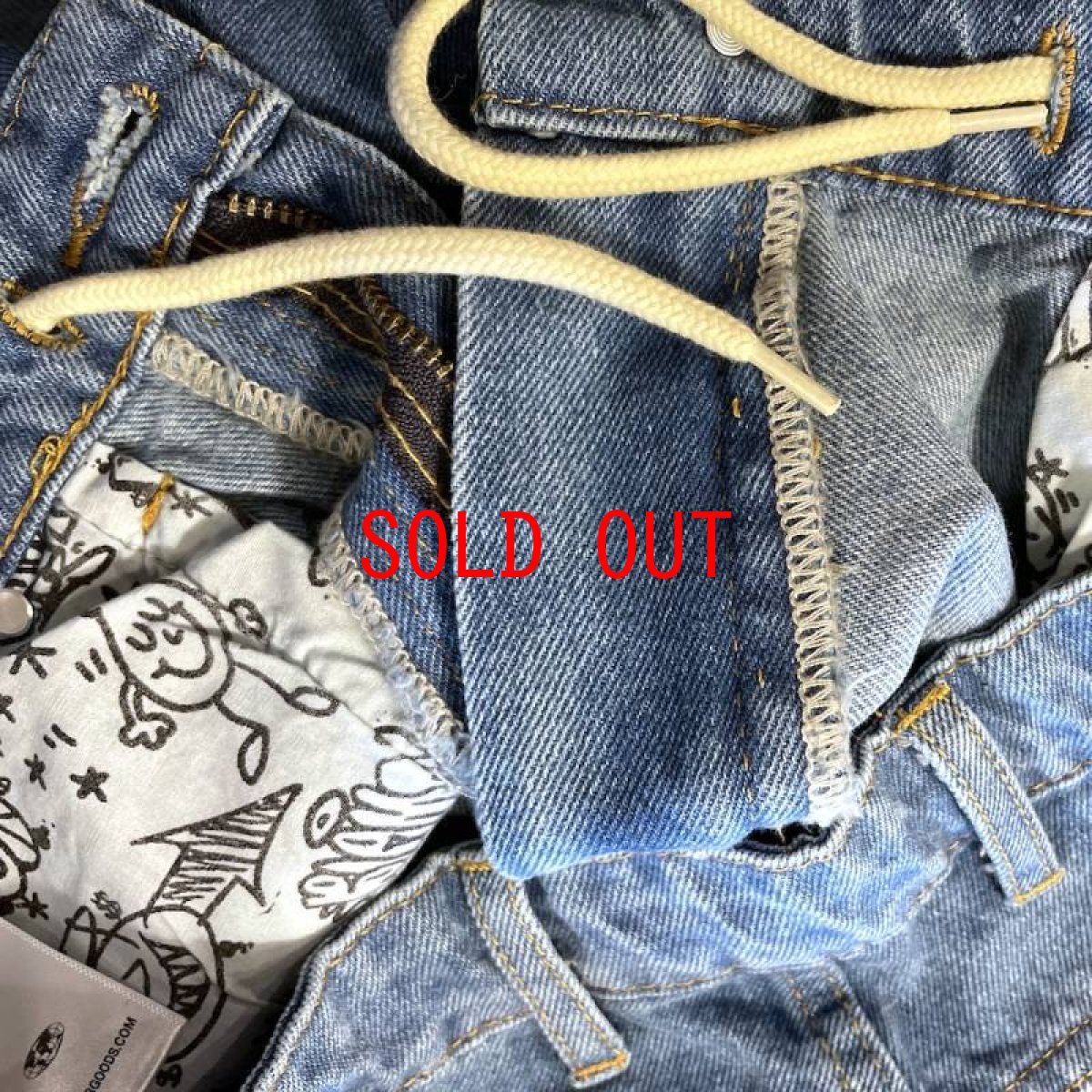 画像7: Santosuosso Denim Baggiest embroidery Pants デニム 刺繍 バギー パンツ Washed Indigo (7)