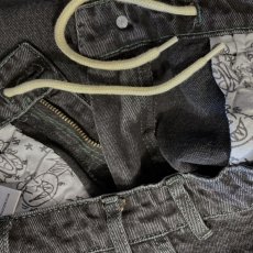 画像3: Santosuosso Denim Baggiest embroidery Pants デニム 刺繍 バギー パンツ Washed Black (3)