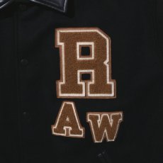 画像5: x Raw Varsity Jacket ロウ スタジャン バーシーティー ジャケット Black (5)