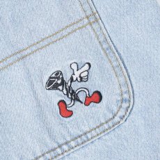 画像6: Screw Denim Baggy embroidery Pants スクリュー デニム 刺繍 バギー パンツ Light Blue (6)