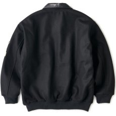 画像2: x Raw Varsity Jacket ロウ スタジャン バーシーティー ジャケット Black (2)