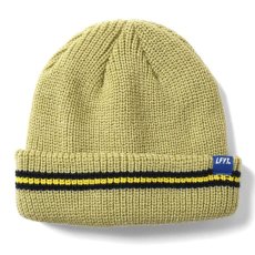 画像1: Cuff Stripe Wharfie Beanie ニット キャップ ショート ビーニー 帽子 (1)